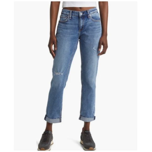 Rag & Bone Dre Low Rise Slim Boyfriend Jean In Blue River - Picture 1 of 9